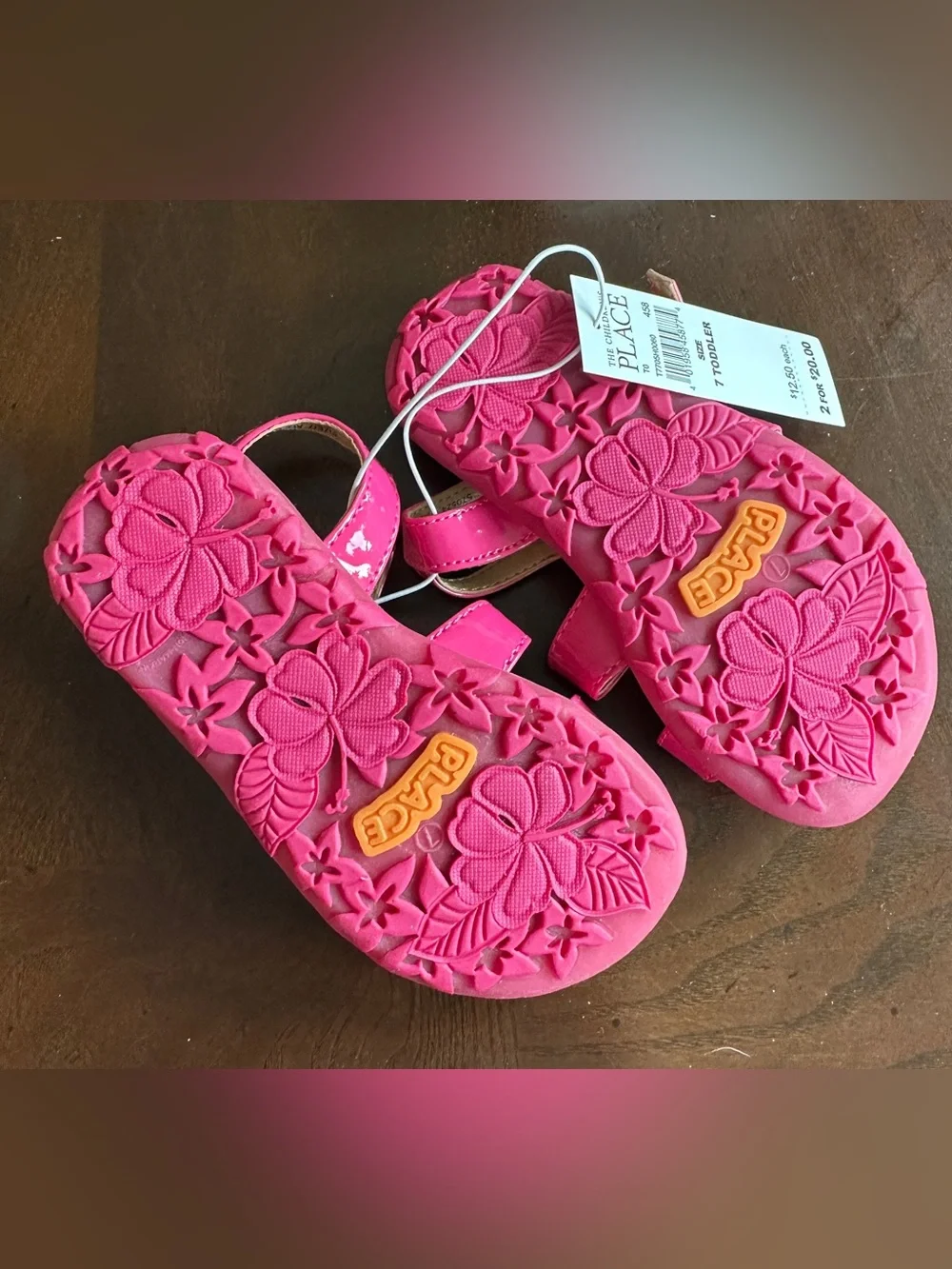 NWT The Children’s Place Pink Sandals, Toddler/Little Girls 7